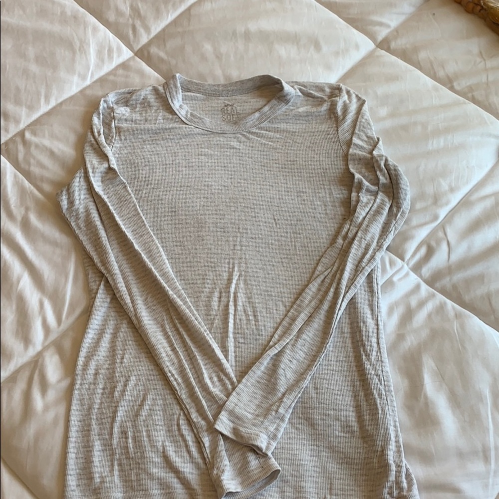 Grey stripped long sleeve
